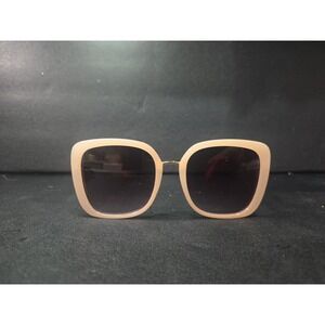 Ann Taylor Loft Glam Square Sunglasses Pink Frames Silver Accents